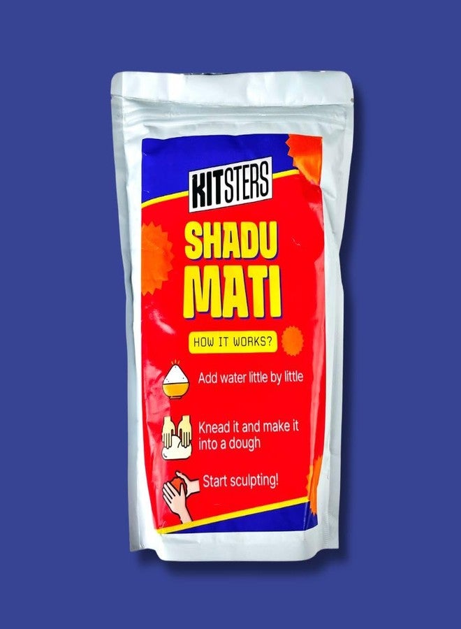 Kitsters Eco-Friendly Shadu Mati Clay - 1 kg | Eco Friendly - Self Drying - Clay - Sculpting - Murti Making | Easily Soluble | Can be Remoulded | DIY Art & Craft Hobby | Perfect for Ganpati Idol | - Image 2